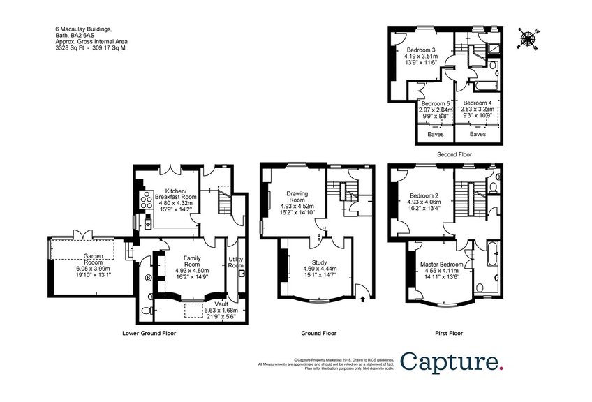 5 Bedroom Property For Sale in Macaulay Buildings, Bath, BA2