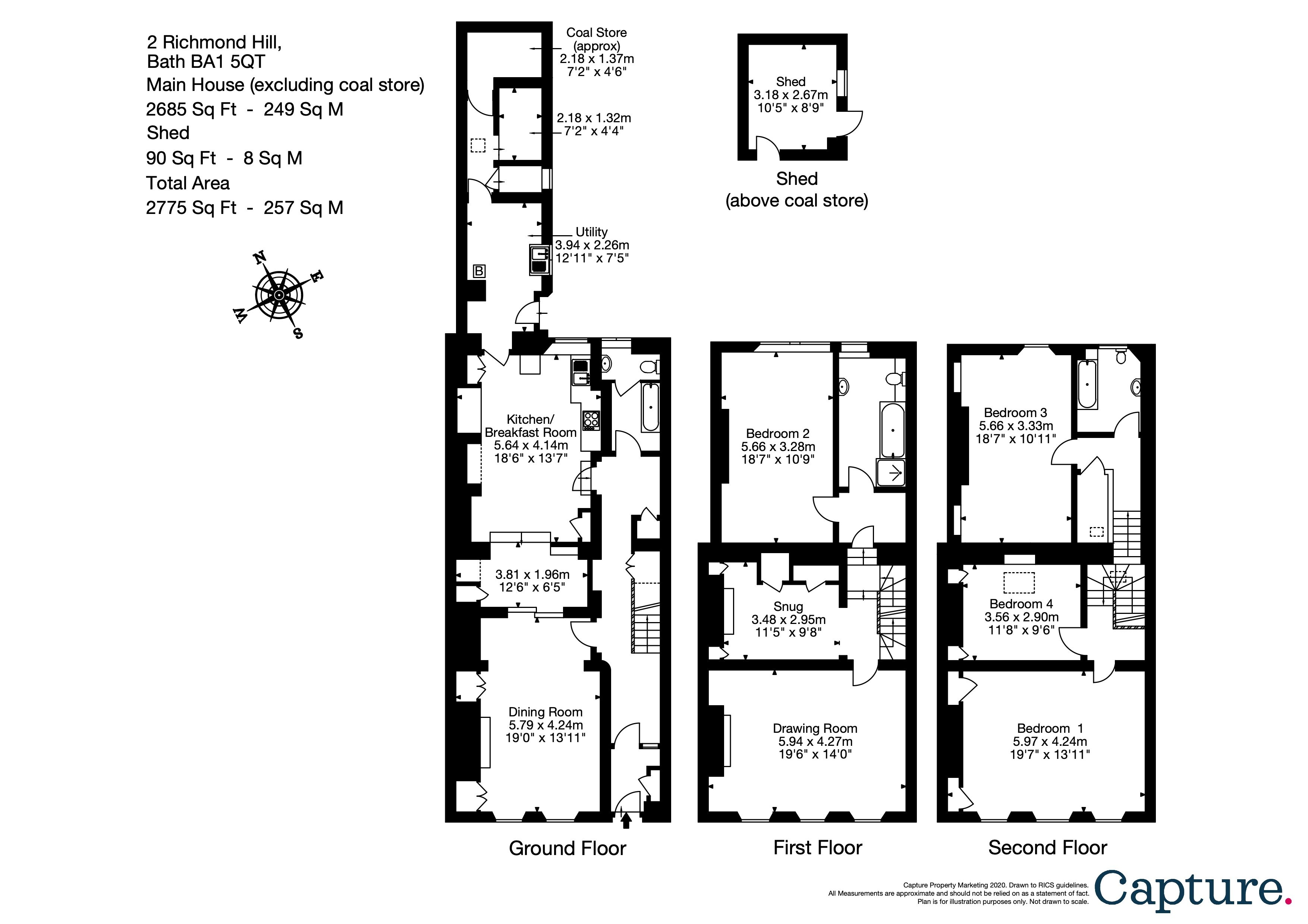 4 Bedroom Property For Sale in Richmond Hill, Lansdown, Bath, BA1